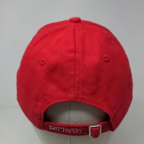 Ed Martin Automotive Men's Slideback Hat Red Adjustable Embroidered Logo - Picture 5 of 7